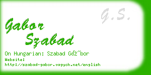 gabor szabad business card